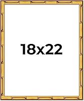 Vista 44 de Poster Palooza Marco de bambú dorado de 12 x 10 pulgadas de ancho, marco de madera maciza moldeado con plexiglás acrílico UV, respaldo de tablero