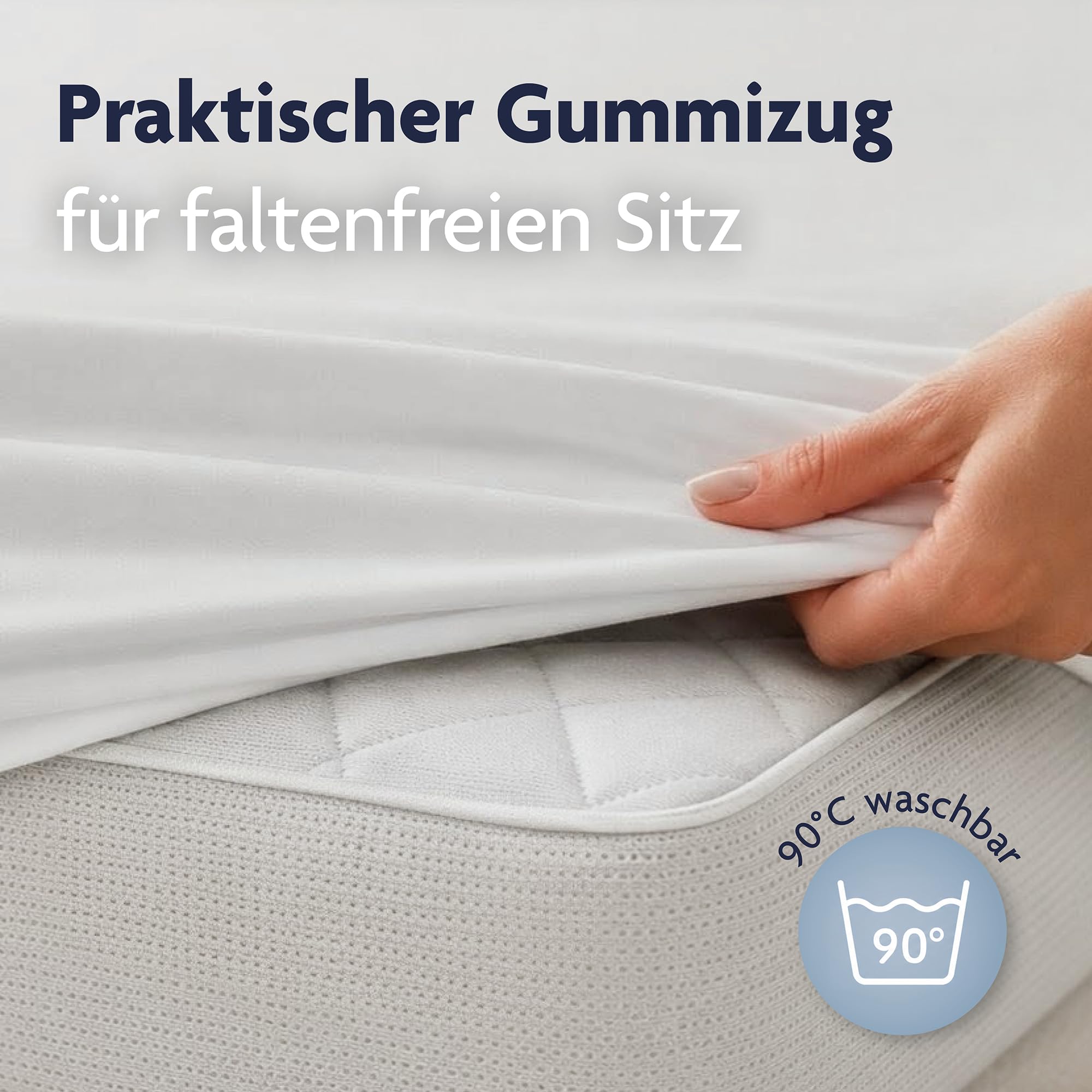 Julius Zöllner Matratzenschoner – Spanntuch wasserdicht – OEKO-TEX Standard 100 - hypoallergen, atmungsaktiv, Nässeschutz für Baby- & Kinderbett 60x120 cm