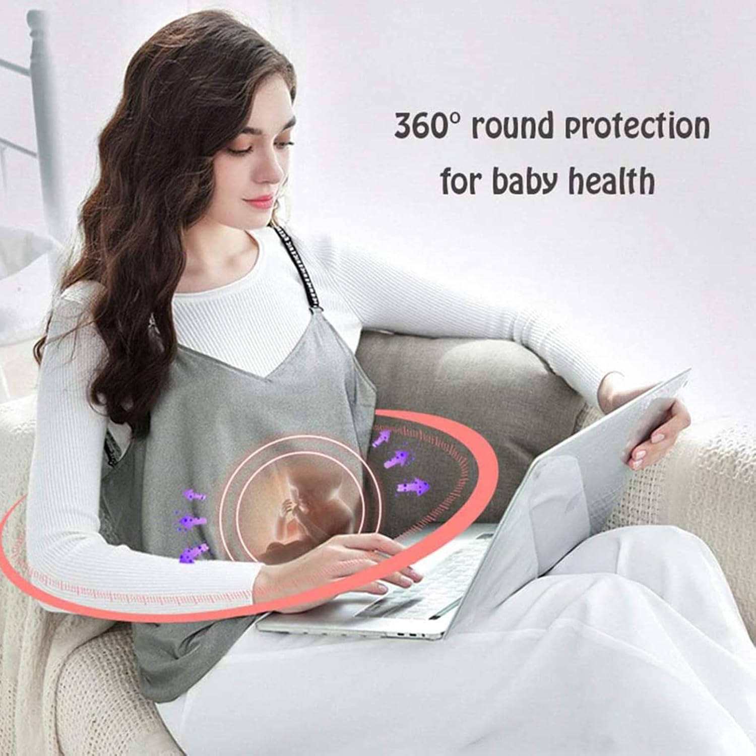 Faraday Double Layer Clothing Maternity Protection Shield Tanks Clothes Silver Fiber Vest Nursing