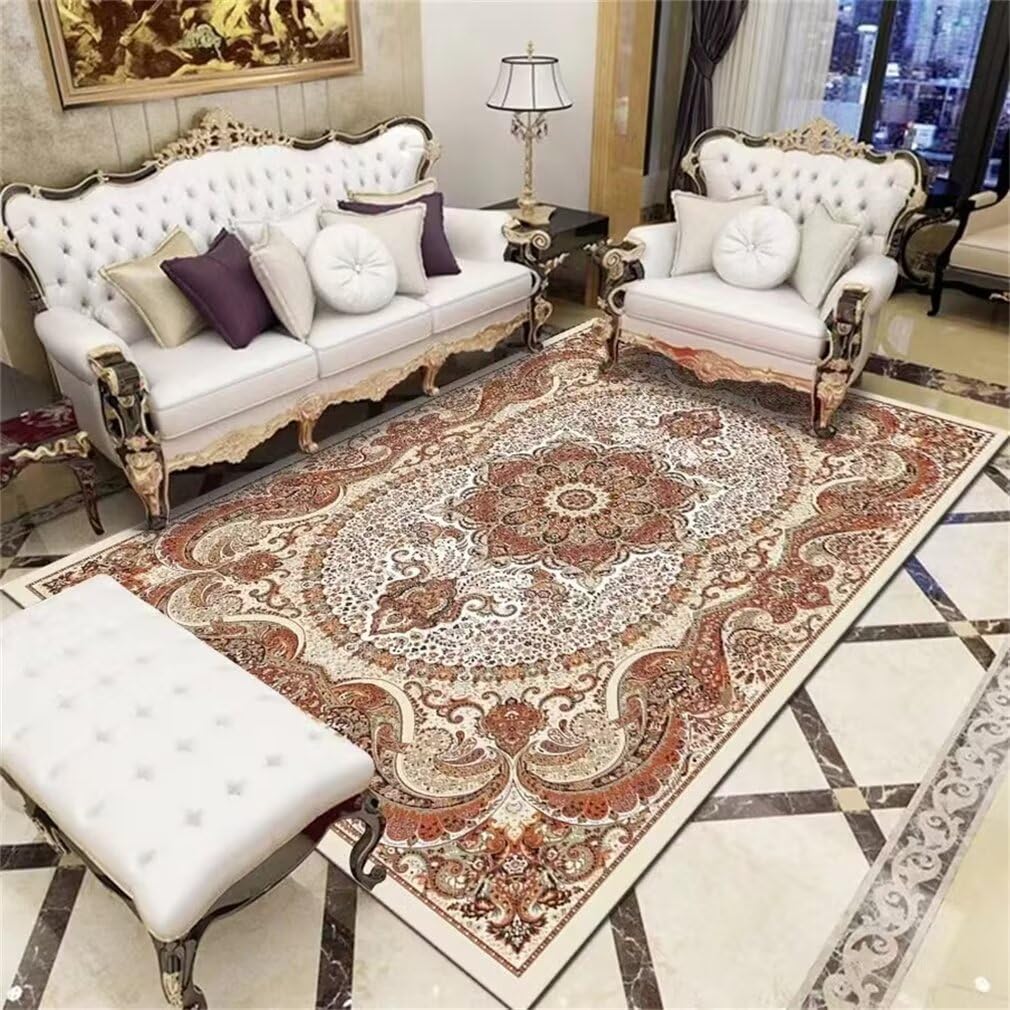 Tapis de chambre à coucher vintage marron 120x160 cm