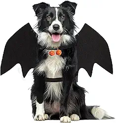 Fantasia de morcego de cachorro com asas de morcego ajustáveis para cães de Halloween, fantasia de morcego, fantasias para cães pequenos, médios e grandes, engraçados, decorações de festa de Halloween