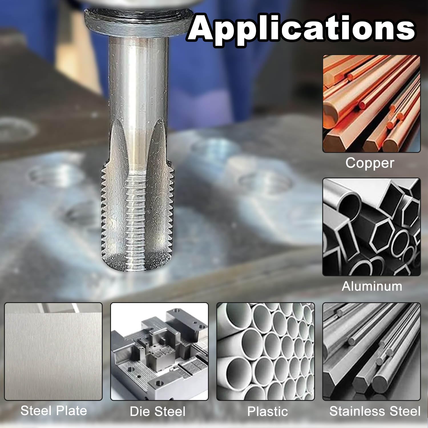 Amazon.com: YUEARN M12 x 1.25 Metric Thread Tap M12 x 1.25mm High