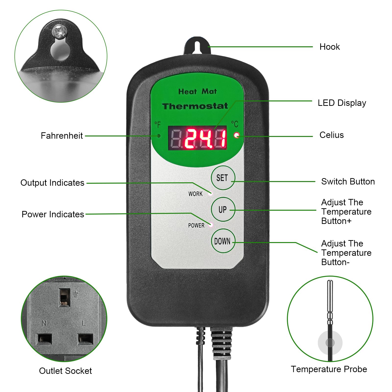 HYDGOOHO Seedling Heat Mat with Thermostat Combo Kit - Image 4
