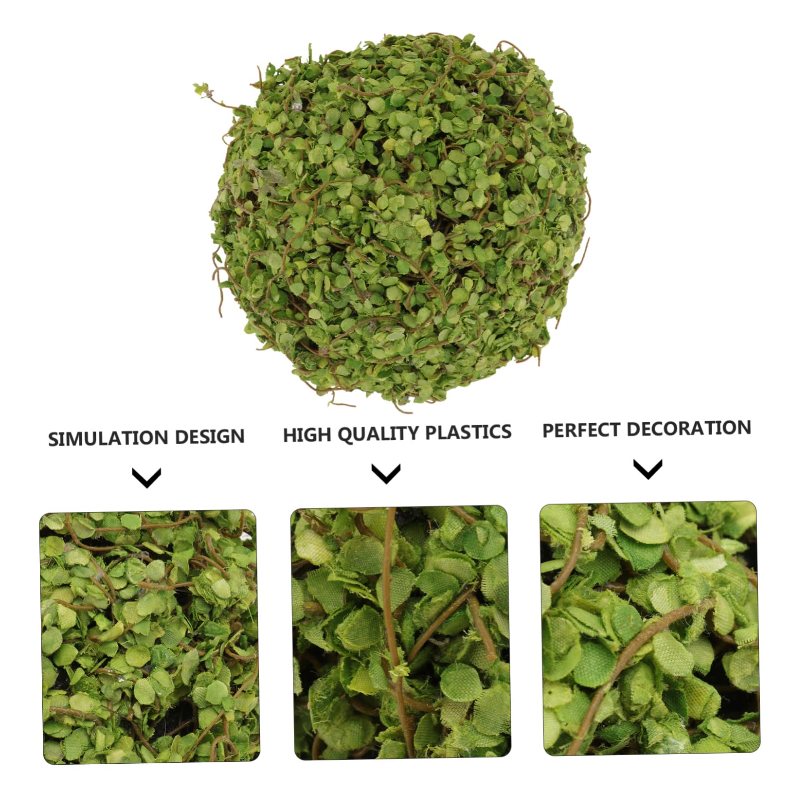 SHINEOFI 3 Piezas Bola de Musgo simulada Adorno de Bola de Planta Artificial Adorno del hogar decoración Jardin decoración jardín Bola de Plantas Artificiales Bola de Hierba Algodón Flocado