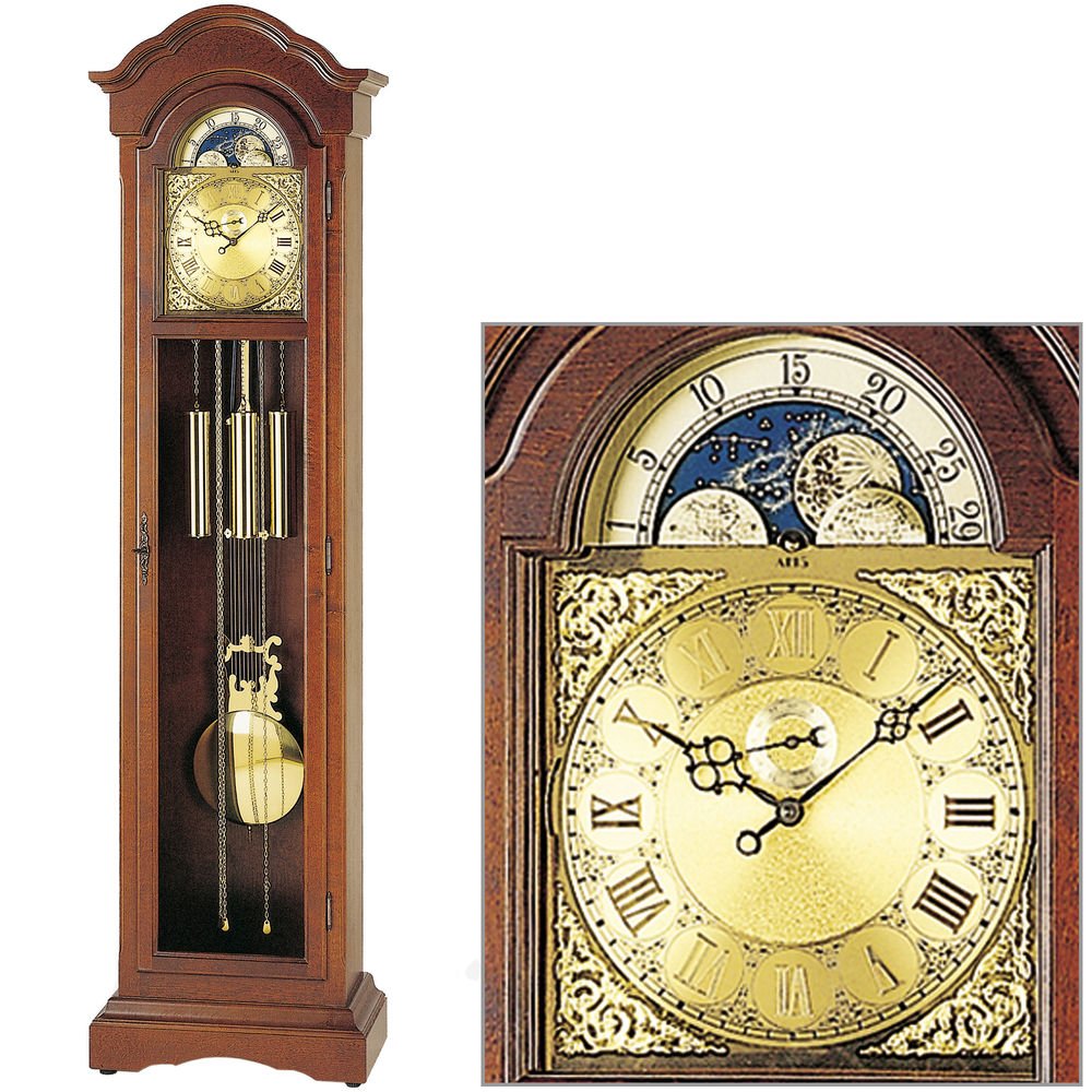 AMS 5962 Orologio Da Parete Radio Controllato, Stile Vintage, Cassa Metallo Effetto Legno Antico, Colore Nero - 3