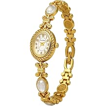FANMIS Womens Bracelet Watch Gold Tone Small Oval Bangle Quartz Watches