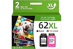 Printer Ink 62XL for HP 62 XL Ink Cartridge Black and Color...