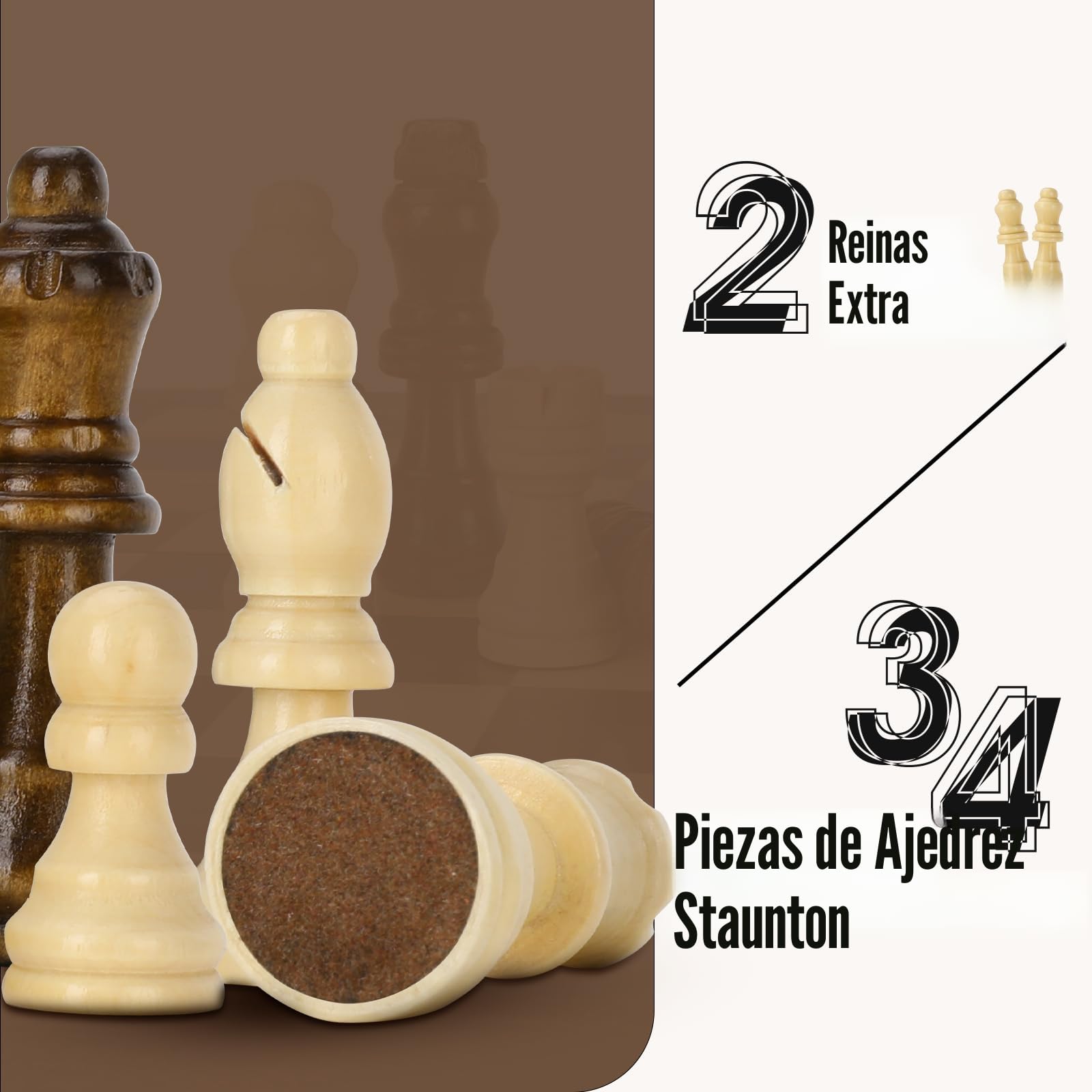 Peradix Tablero Ajedrez Magnetico Madera 30x30CM,Juego Ajedrez Infantil Madera Chess Plegable Profesional para Niños y Adultos de Viaje