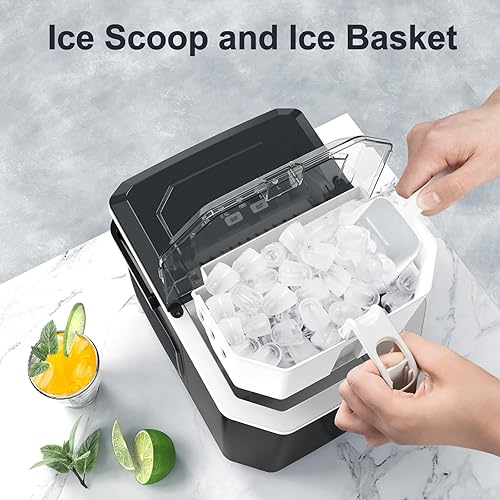 Miniatura 10 de Nugget Ice Makers - Encimera con hielo de pellets masticable suave, máquina para hacer hielo de guijarros con autolimpieza, 35 libras24 horas,