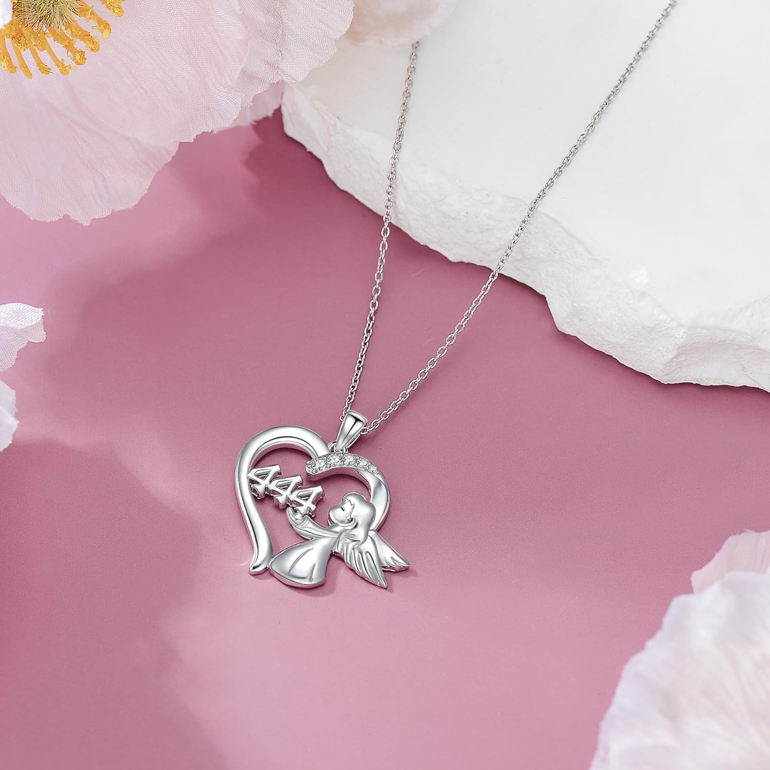 Angel Number Necklace for Women 925 Sterling Silver 1111/222/444/777 Pendant Necklace Jewelry Gifts - Image 3