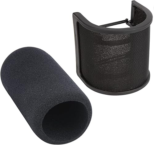 HyperX QuadCast - Parabrisas con filtro Pop para micrófono, fundas de espuma compatibles con HyperX QuadCast S Mic Reduce los ruidos del micrófono,