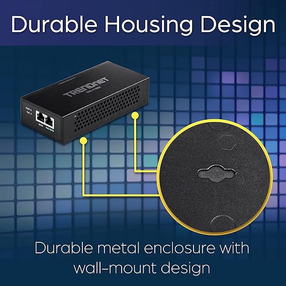TRENDnet Gigabit PoE++ Injector, Convert A Non-PoE Port to A PoE++ Gigabit Port(15.4W), (30W), Or (95W), Up to 100m (328 ft), Integrated Power Supply, Black, TPE-119GI