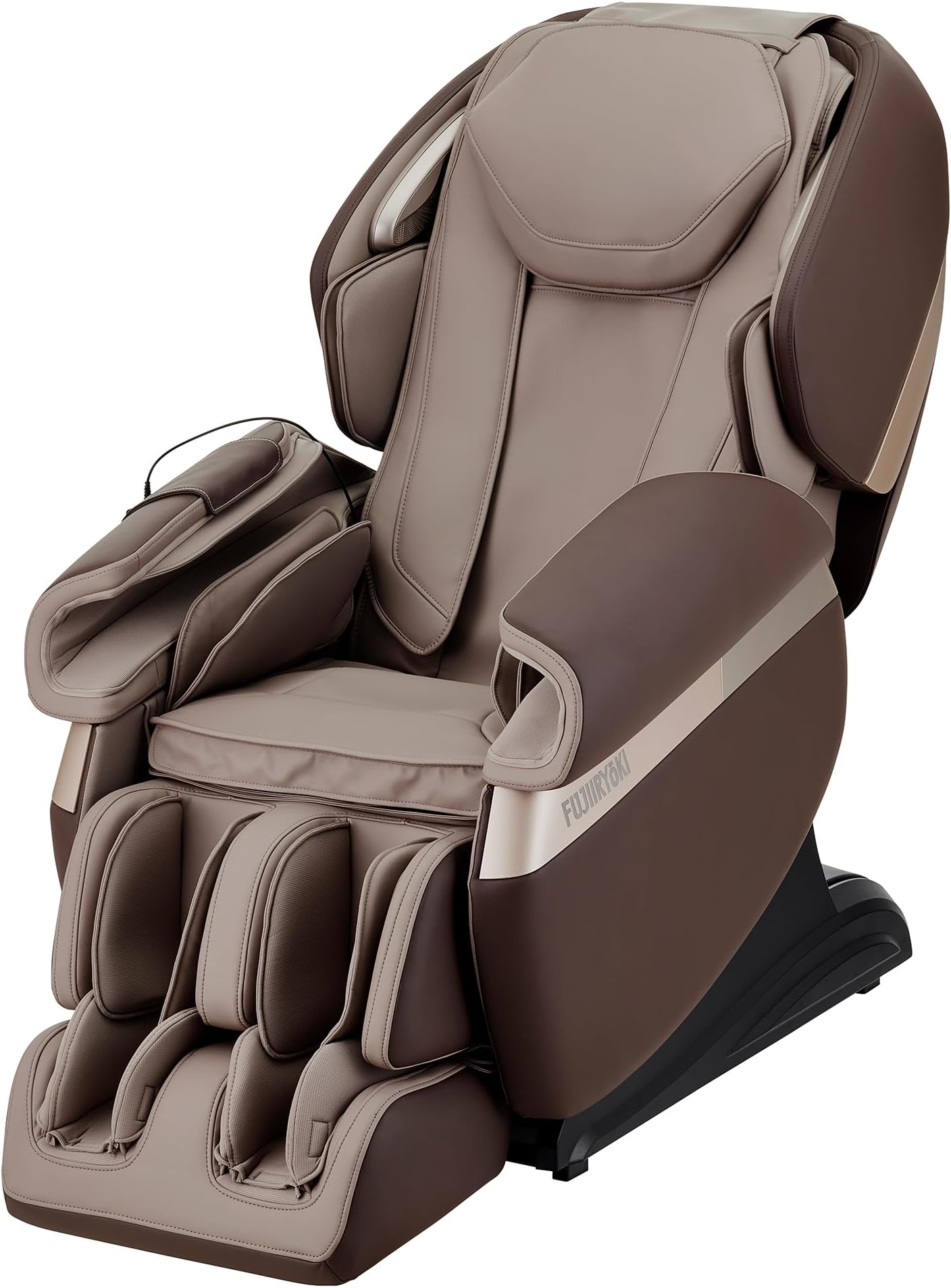 FUJIIRYOKI Calm Plus Flex Frame Track Massage Chair with Zero Gravity Technology, Electric Recliner, and Touchscreen Remote - Relax Your Mind and Body with Soothing Back Massages (Coffee)