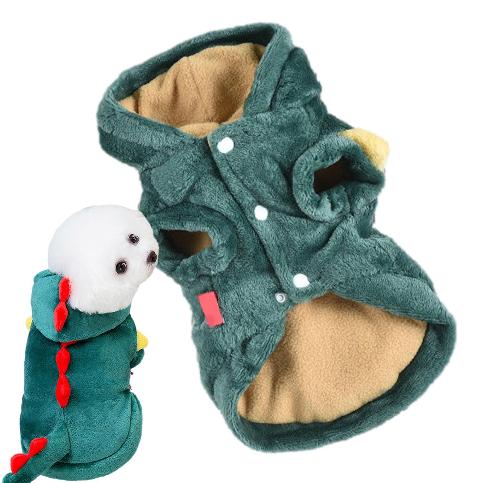 Disfraz de Dinosaurio para Perro, Disfraz de Dinosaurio, Ropa para Mascotas para Gato, Traje de Vacaciones Reutilizable, Ropa de Navidad para Perros, Ropa Divertida para Gatos para Interiores y