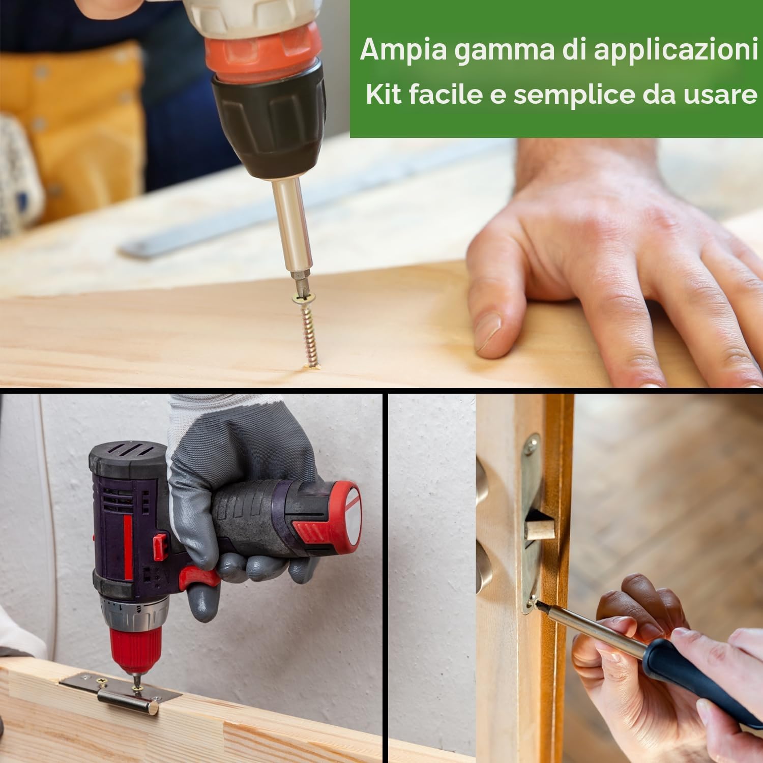 Set di 360 viti, set viti per legno, viti autofilettanti per legno e metallo, Viene fornito con scatola di immagazzinaggio, perfetta per progetti fai da te e riparazioni