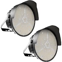 Led Stadium Lights Outdoor 600W Commercial Area Flood Lighting 90000lm Super Bright IP65 Waterproof High Mast Lighting for Sport Fields and Courts-2Pack