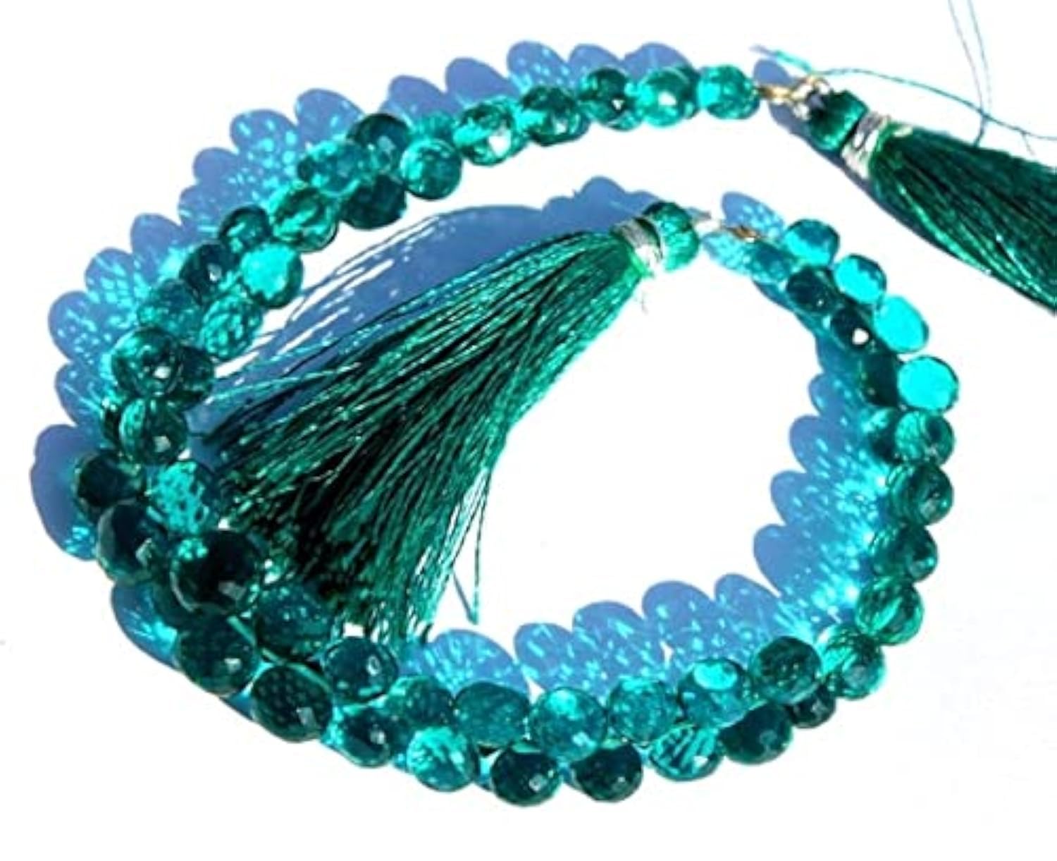 Quartz bleu teal briolette LKBEADS pour créer vos bijoux d'été et colliers de vacances