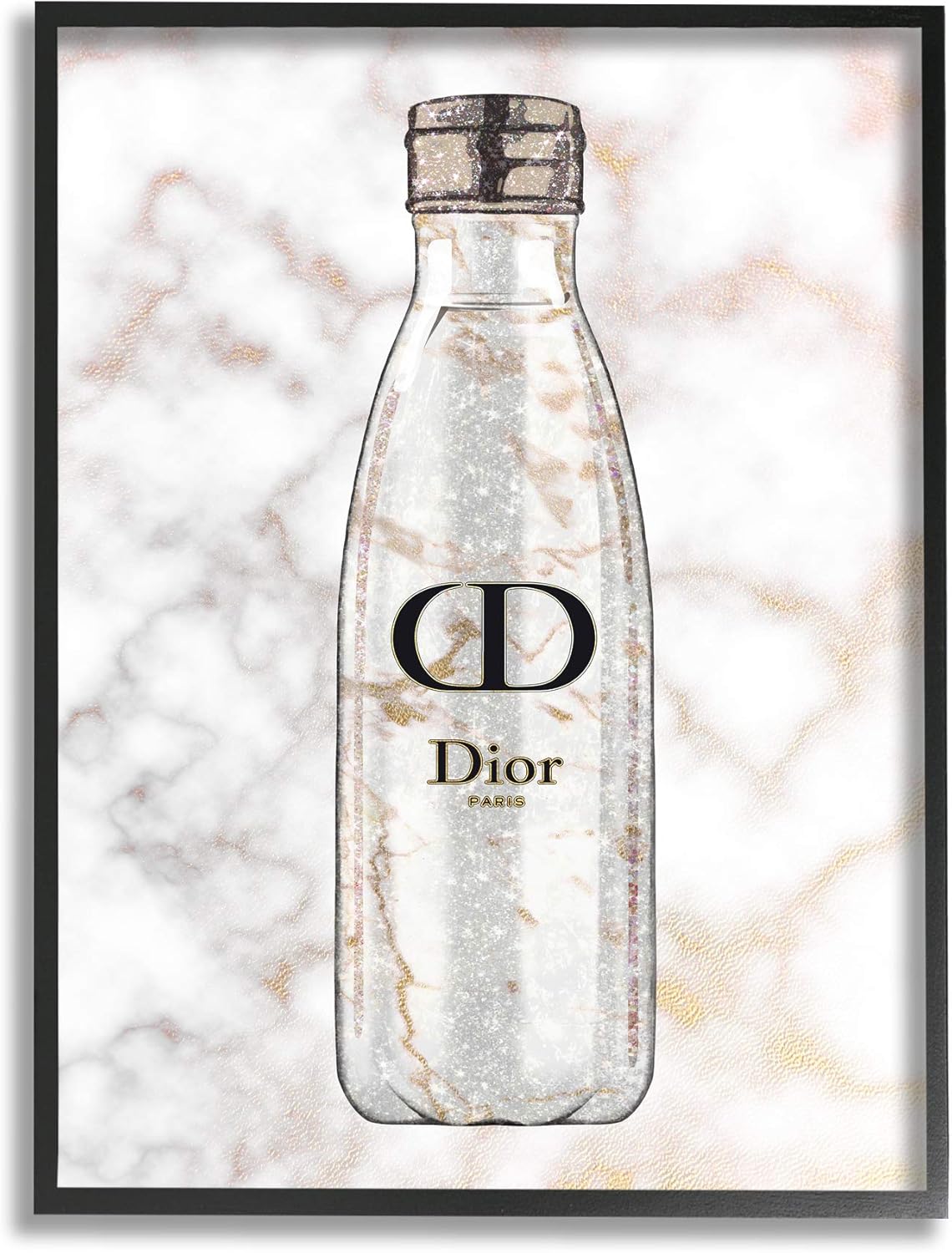 Stupell Industries Sports Bottle Glam Fashion Over Marble