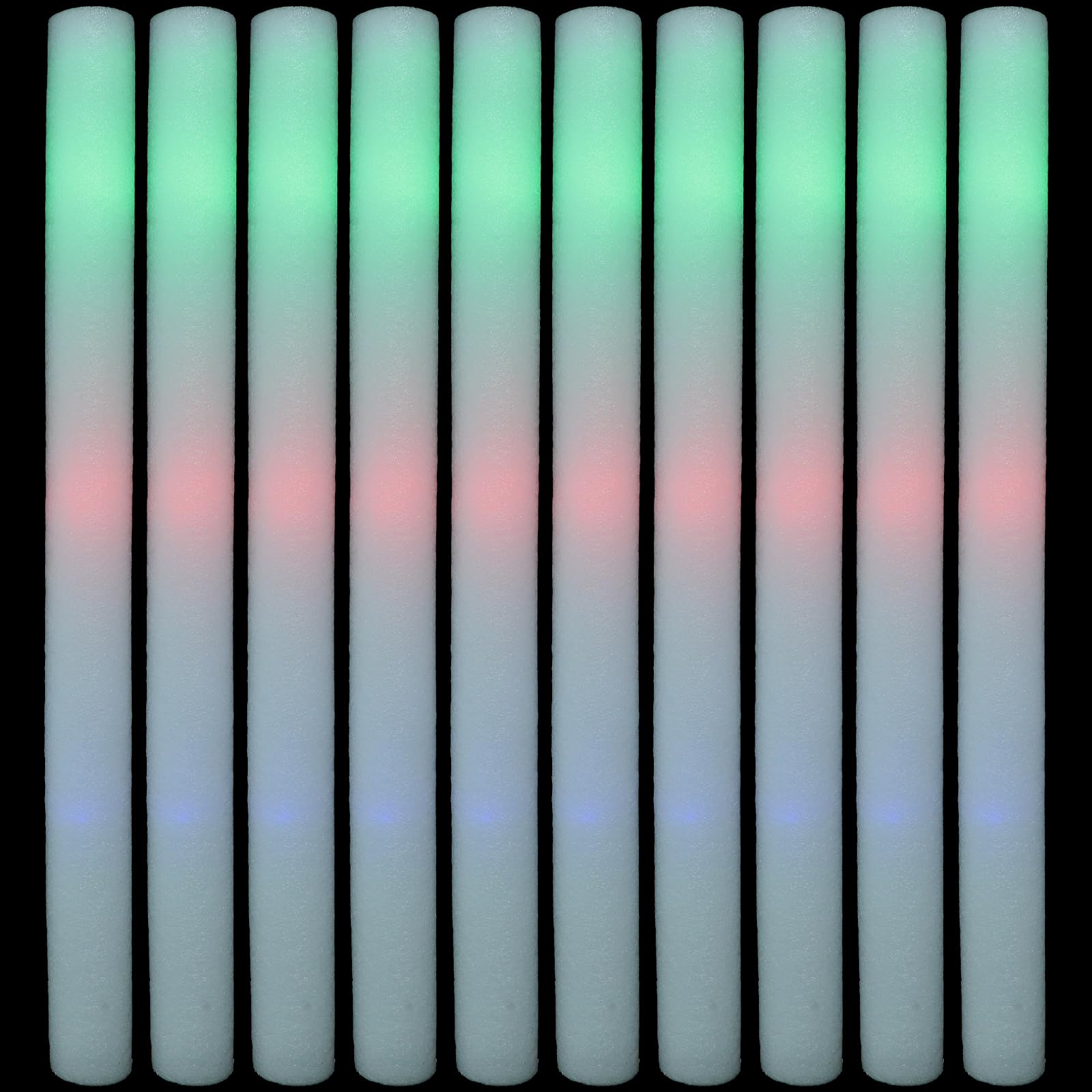 ZHFEIIRU Bastoncini Luminosi In Schiuma,Multicolore 3 Blink Mode Led Light Sticks Bastoni Per Halloween, Natale, Matrimonio, Compleanno (32pcs