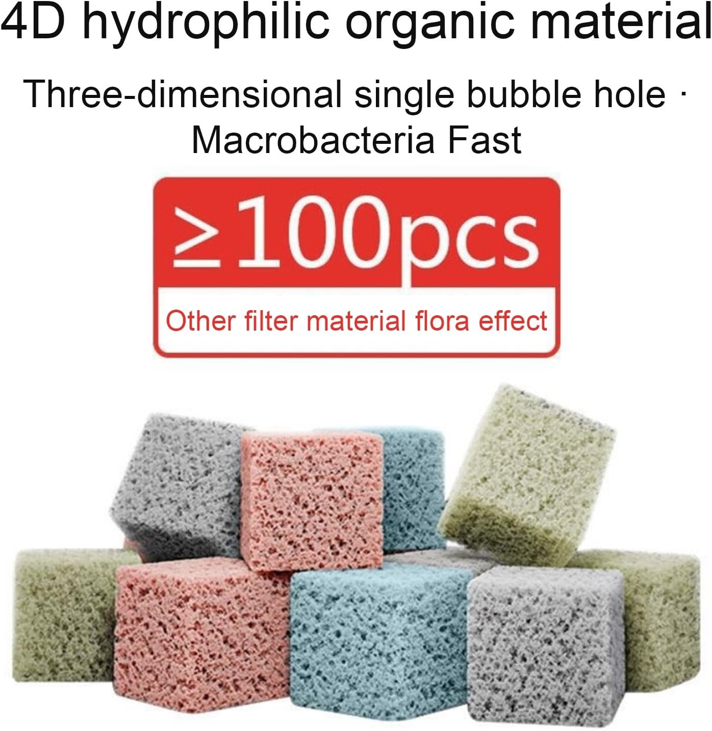 0.8'' Aquarium Filter Material, 4.4lb Bio Blocks Material, Replacement Biological, for Aquarium,Fish Tank,Pond