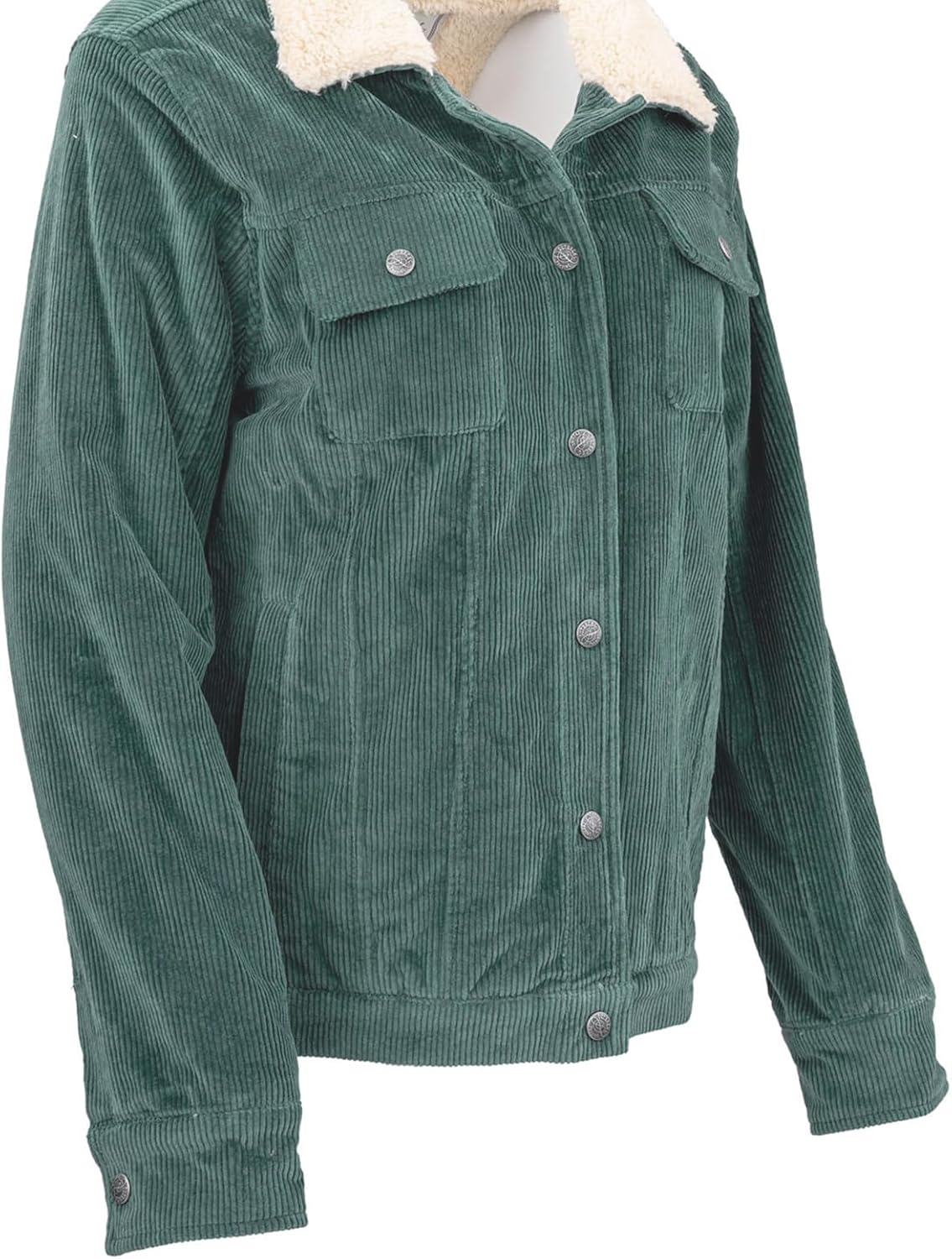 Outback Trading Company Women's Georgia Warm Soft Cotton Shell Fleece Lining Casual Outdoor Jacket, Snap Closure & Pockets