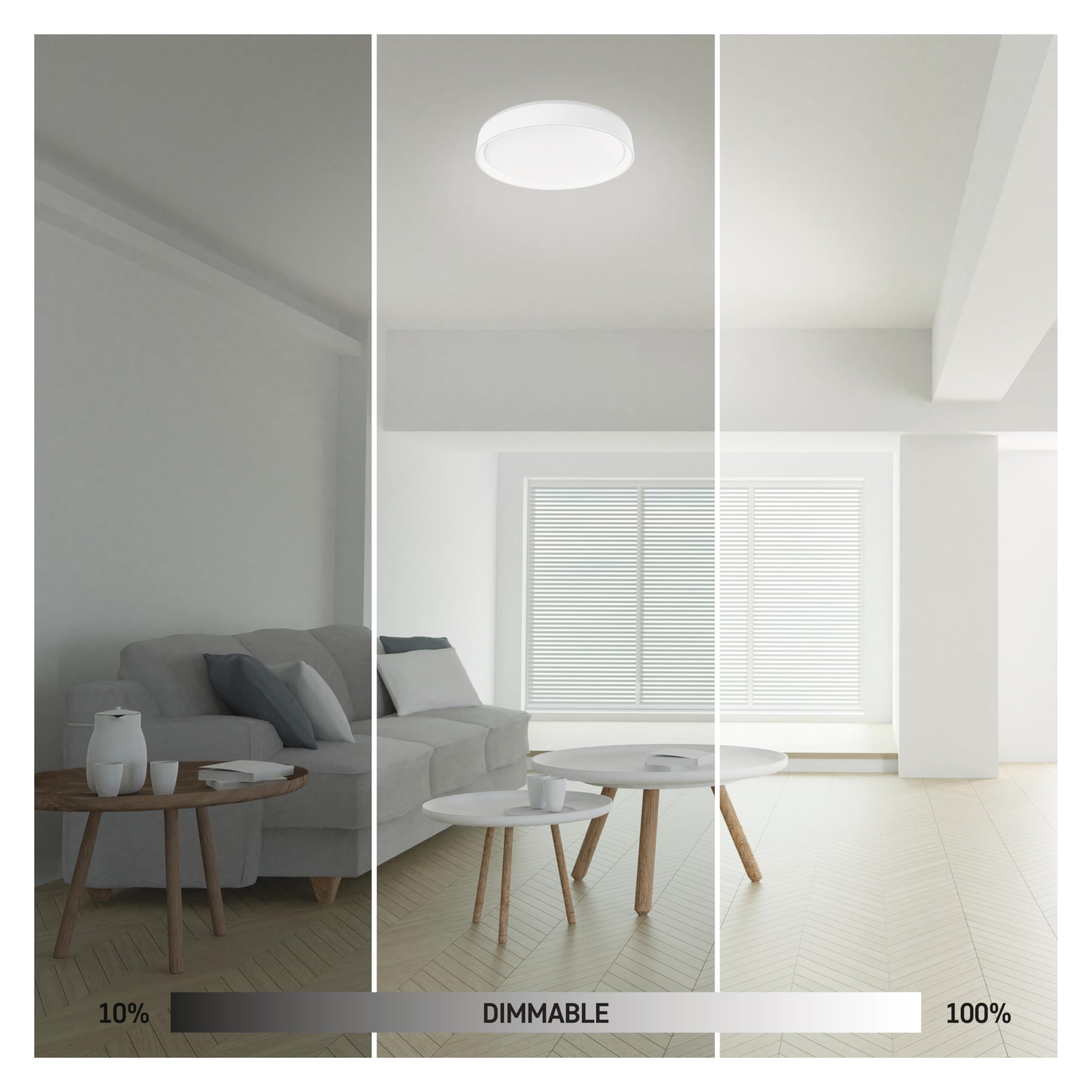 EMOS GoSmart lampa sufitowa 45 W, biała, inteligentna lampa panelowa do wnętrz, okrągła 50 cm, 2700 lm, możliwość ściemniania, regulowana barwa światła, sterowanie za pomocą pilota zdalnego sterowania