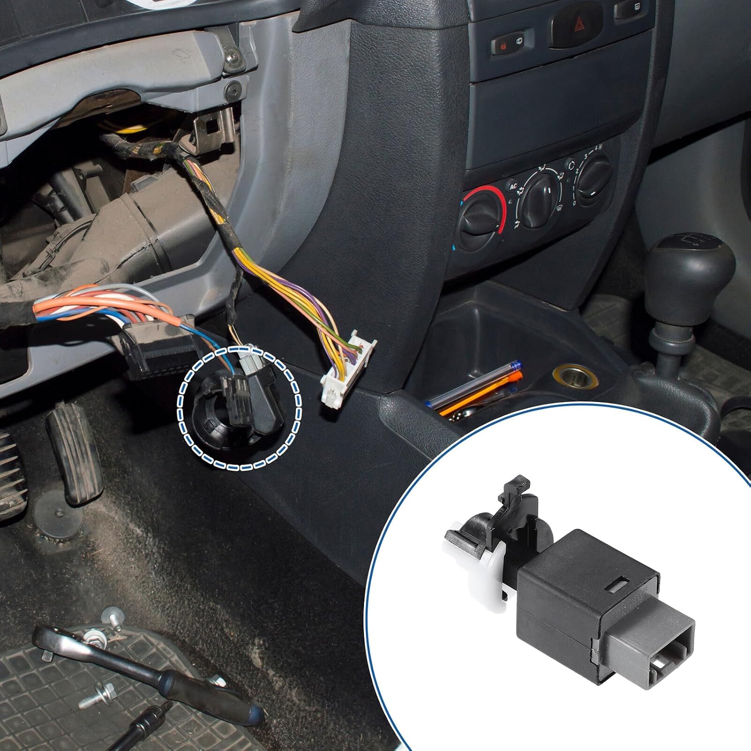 Brake Light Switch 93810-3S700 for Hyundai Elantra (19-13), Elantra GT (20-13), Sonata (17-13), Santa FE (18-13) / KIA Rio (17-15) Soul (19-14) Forte (18-14) Optima (18-13) SLS-354