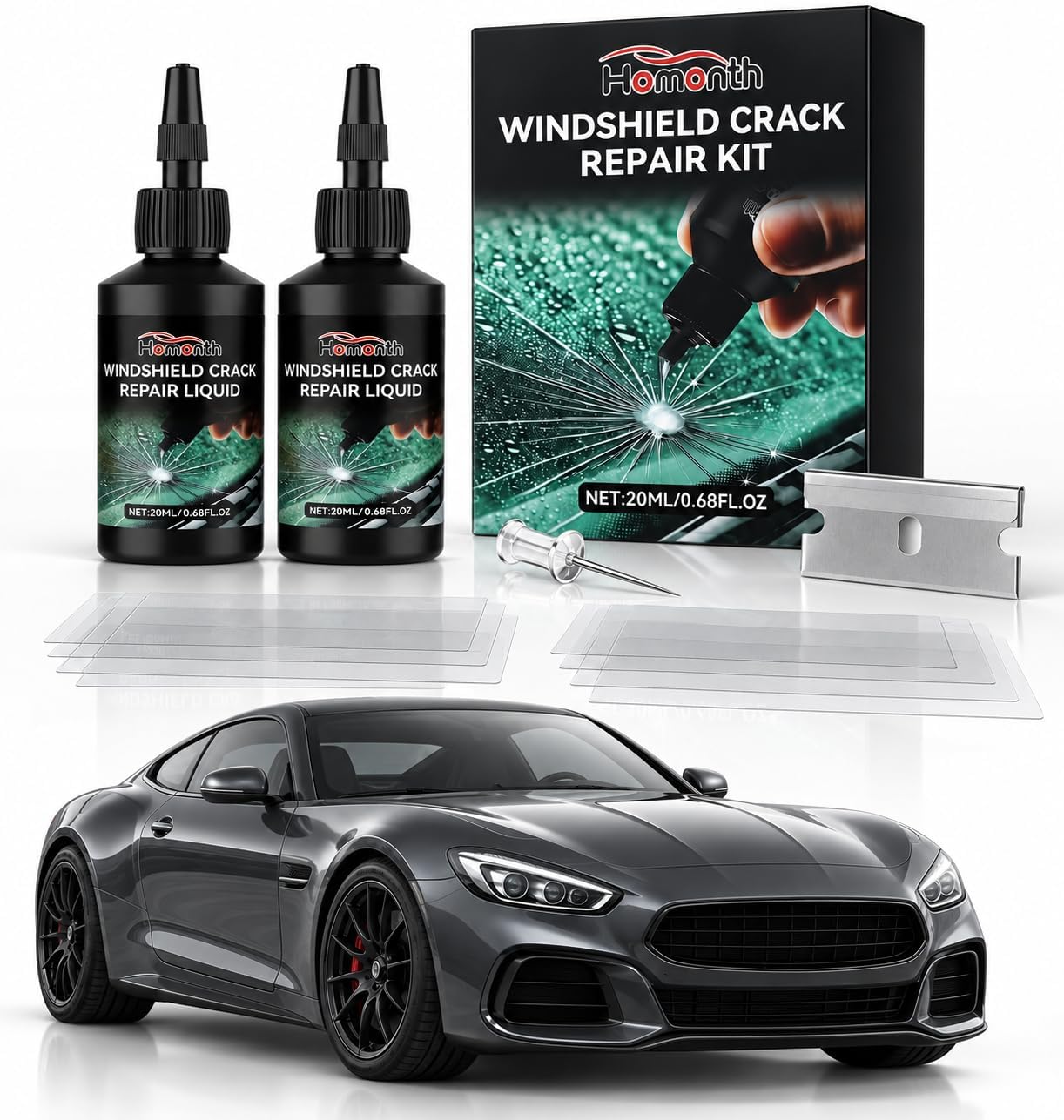 Windshield Chip Repair Kit,Glasses Repair Kit for Car