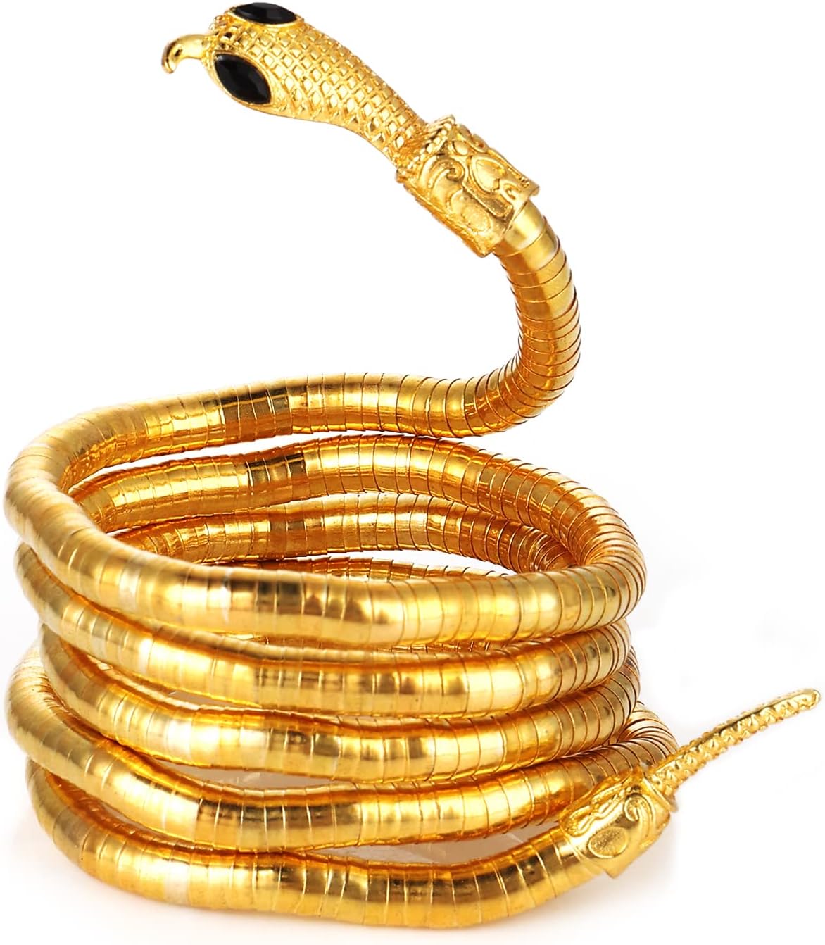 LusofieSnake Bracelet and Choker - Adjustable Punk Snake Cuff, Flexible Multi-Purpose Medusa Necklace for Women and Men