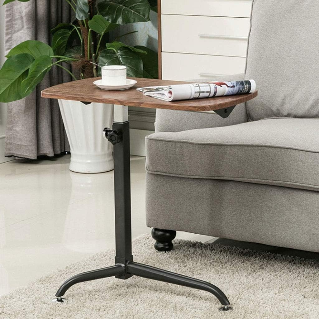 Folding Computer Desk,Mobile Standing Desk Height Adjustable Stand Up Computer Work Station Rolling Presentation Cart (Color : D) (White Patch Five)