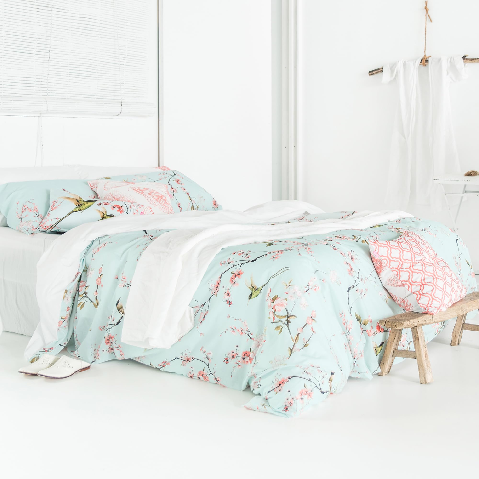 Housse de couette chinoiserie 140x200 pour lit 80 cm chic