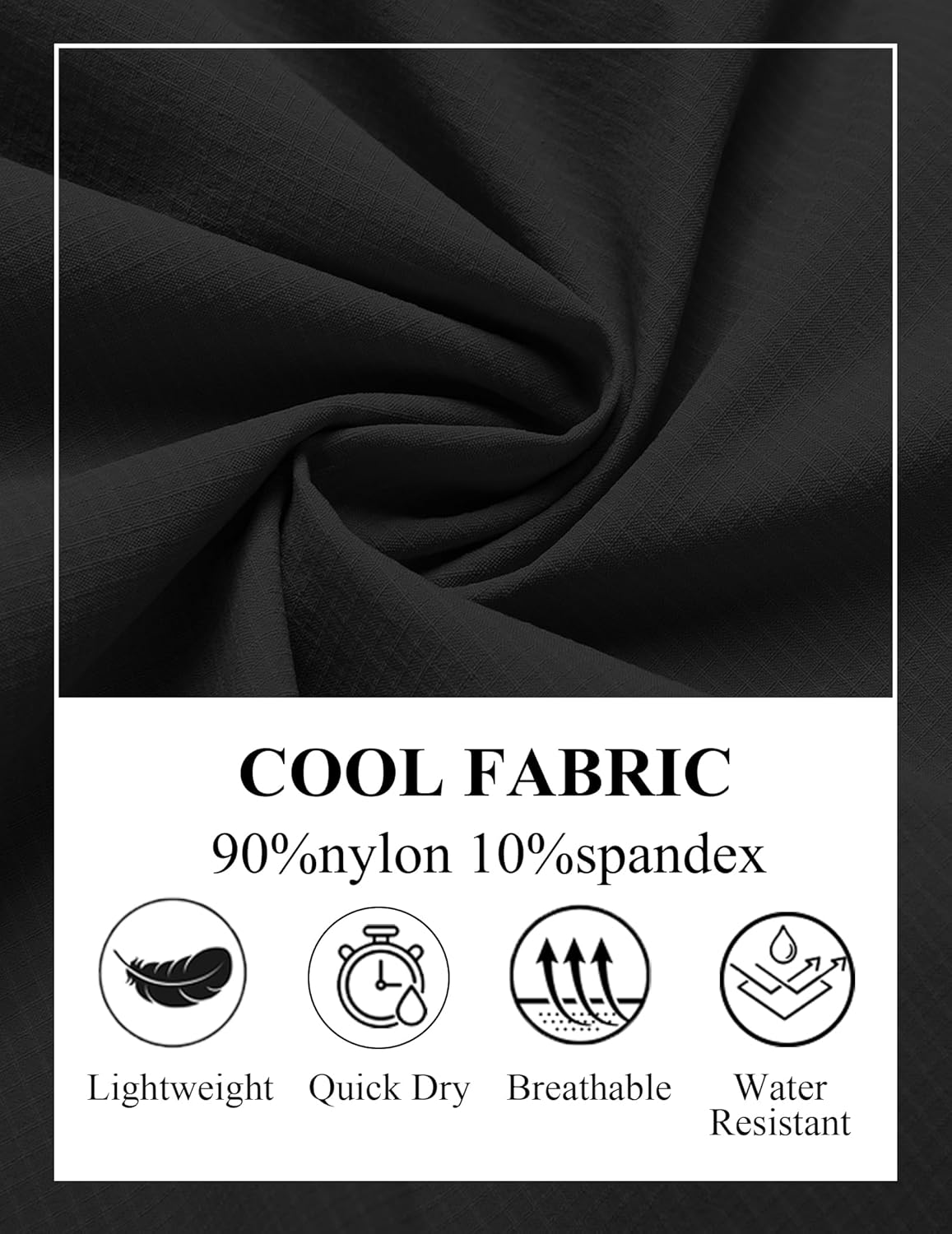 COOFANDY Men's Golf Shorts 8 Inch Lightweight Quick Dry Casual Dress Shorts Hiking Travel Shorts with Pockets - Image 4