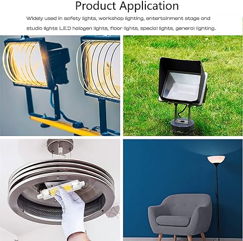 Miniatura 6 de TOWBEBER Bombilla LED R7s de 4.646 in regulable de 4 generación, 15 W, base J118 de doble extremo, repuesto LED T3 para bombillas halógenas de 150