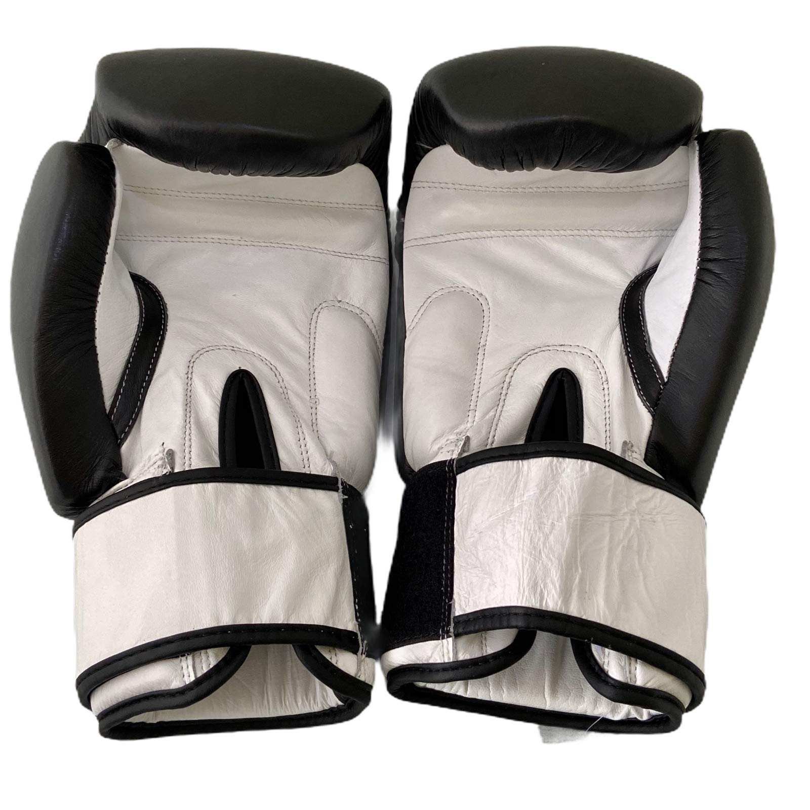 guantoni da boxe Sparring Bag lavoro Premium 100% vera pelle uomini donne pastiglie lavoro (bianco/nero, 340,2 g)
