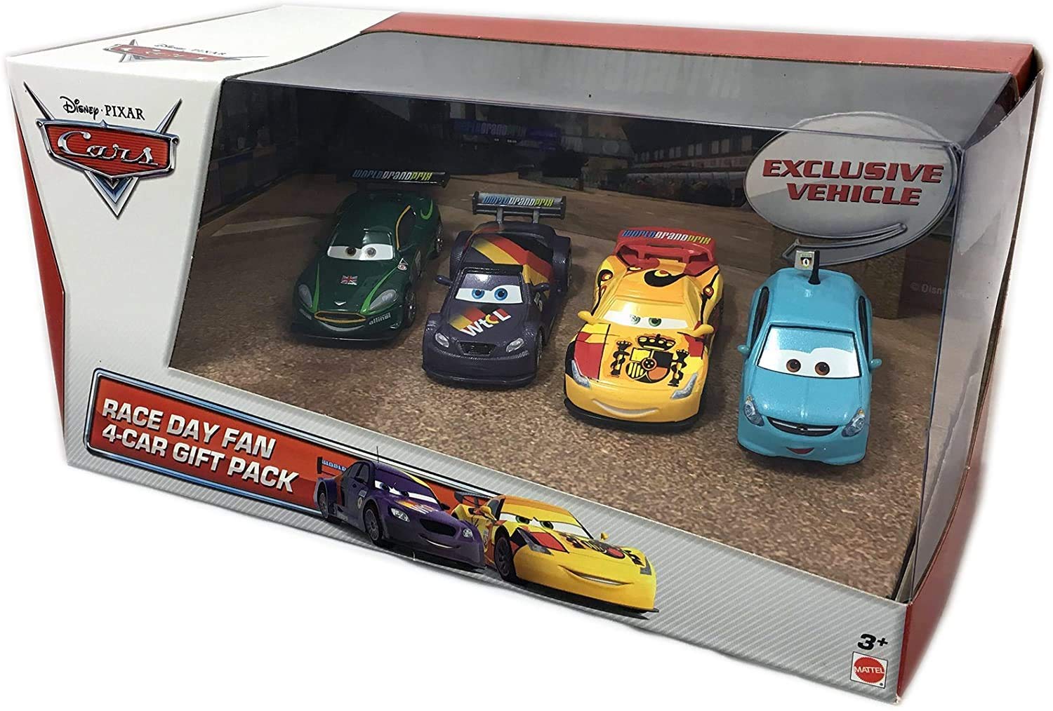 カーズ　RACE DAY FAN 4-CAR GIFT PACK Disney / Pixar CARS Movie Exclusive 1:55 Die Cast Cars Race Day