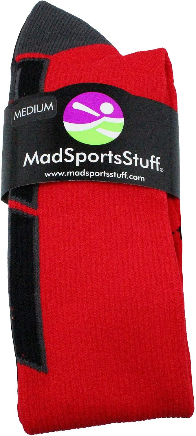 Hurricanes Logo Over the Calf Socks (Scarlet/Black/Graphite, Medium)