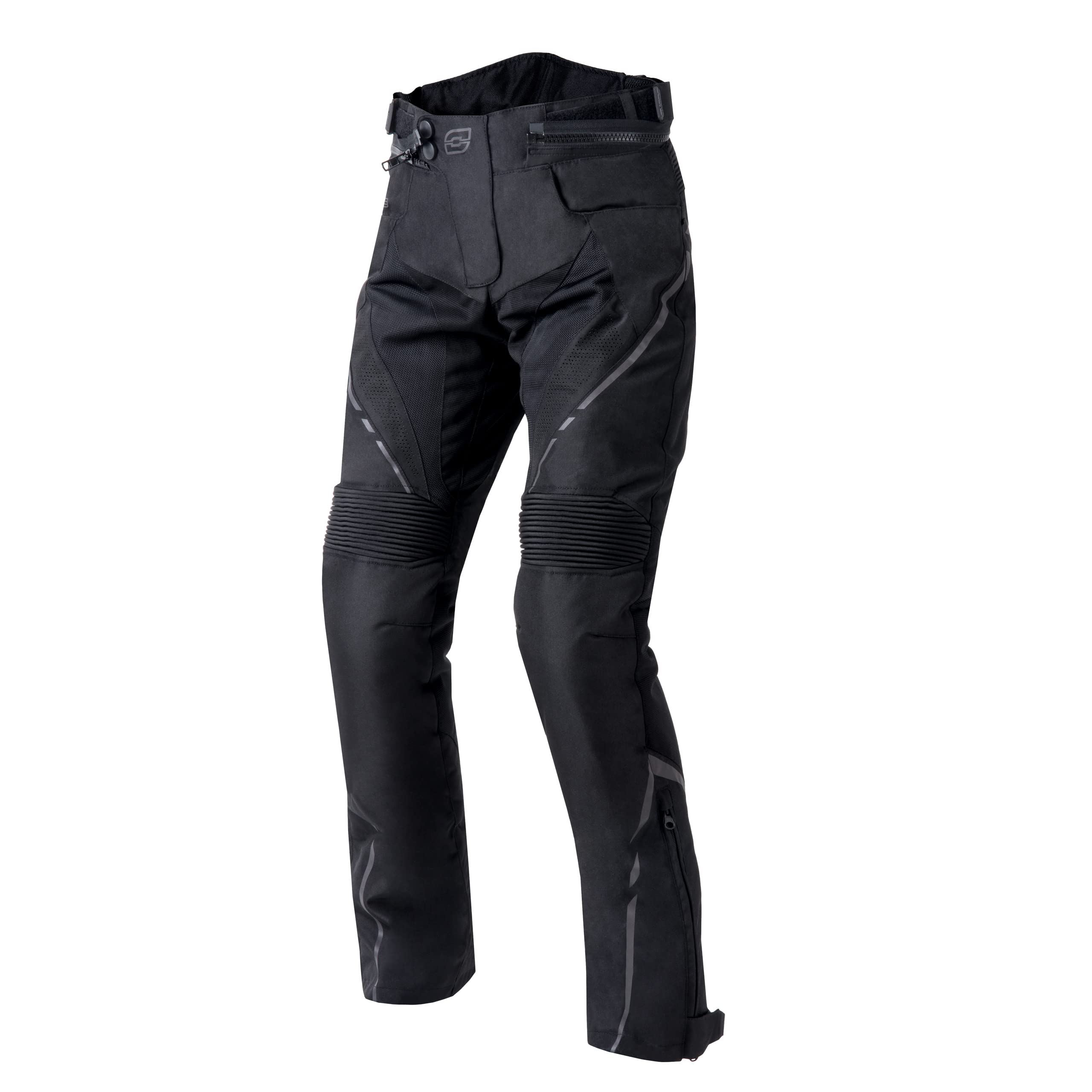Ozone Jet II Lady Pantalon de Moto pour Les Femmes Protection des Genoux Tissu d'acier Membrane Amovible étanche Éléments réfléchissants Panneaux antidérapants 3 Poches