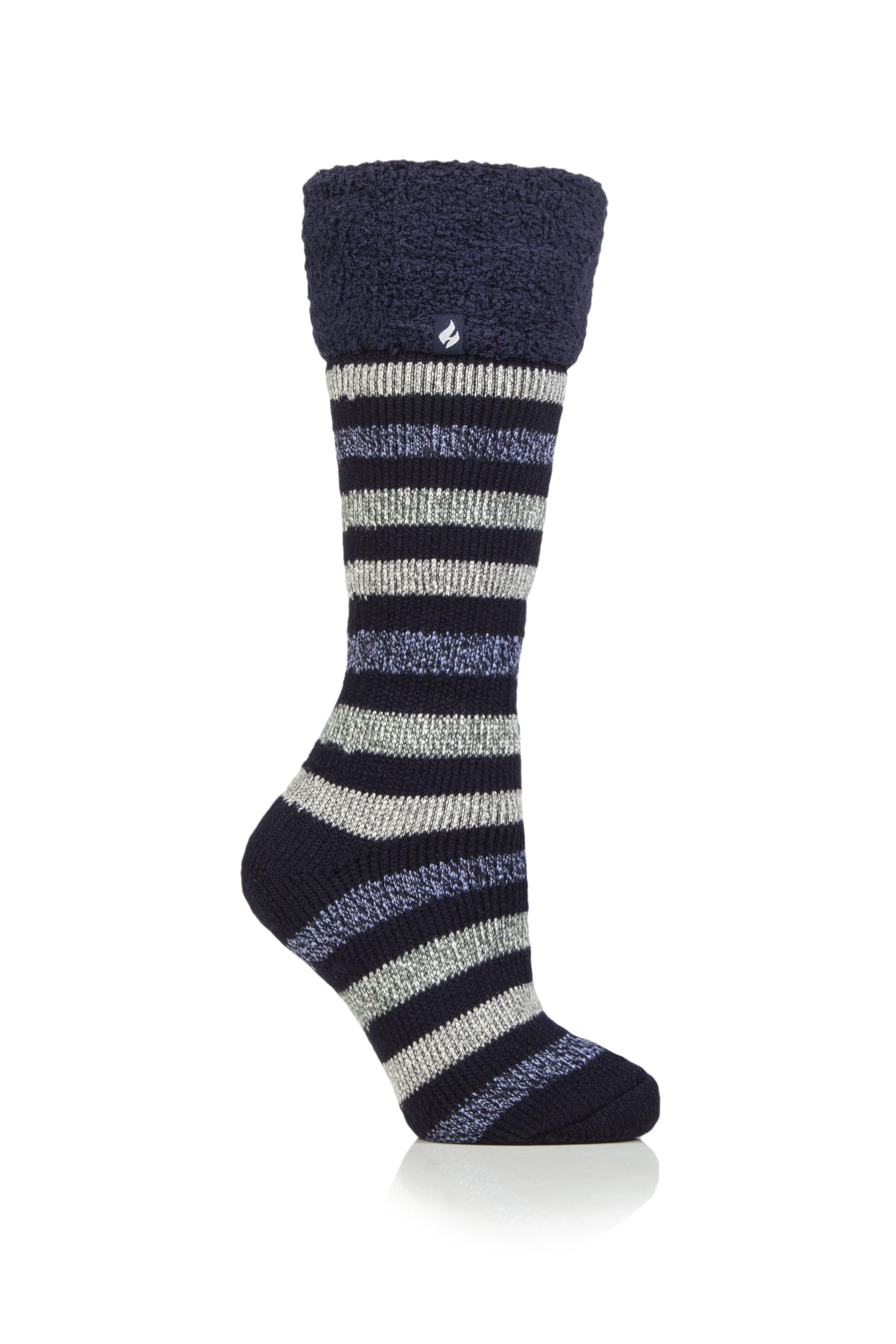 HEAT HOLDERS SOCKSHOP Ladies 2.3 TOG Hellebore Cosy Cuff Wellington Boot Socks 4-8 Navy