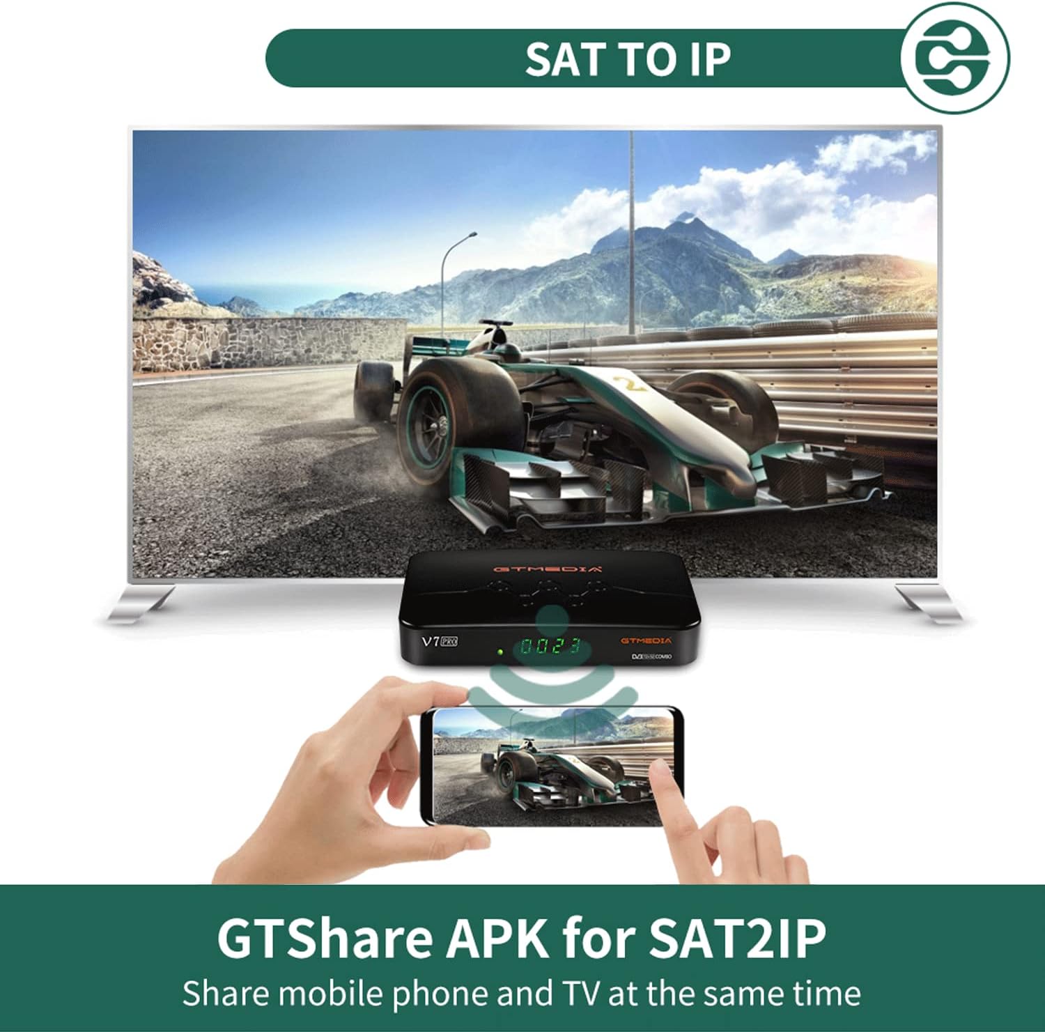 GT Media V7 PRO Free to air Satellite tv Receiver DVB-S/S2/S2X+T/T2 CA/T2MI, 1080p fta Satellite Television receivers H.265 with USB WiFi Antenna Support YouTube Cccam CA Card DRE &Biss Key : Electronics