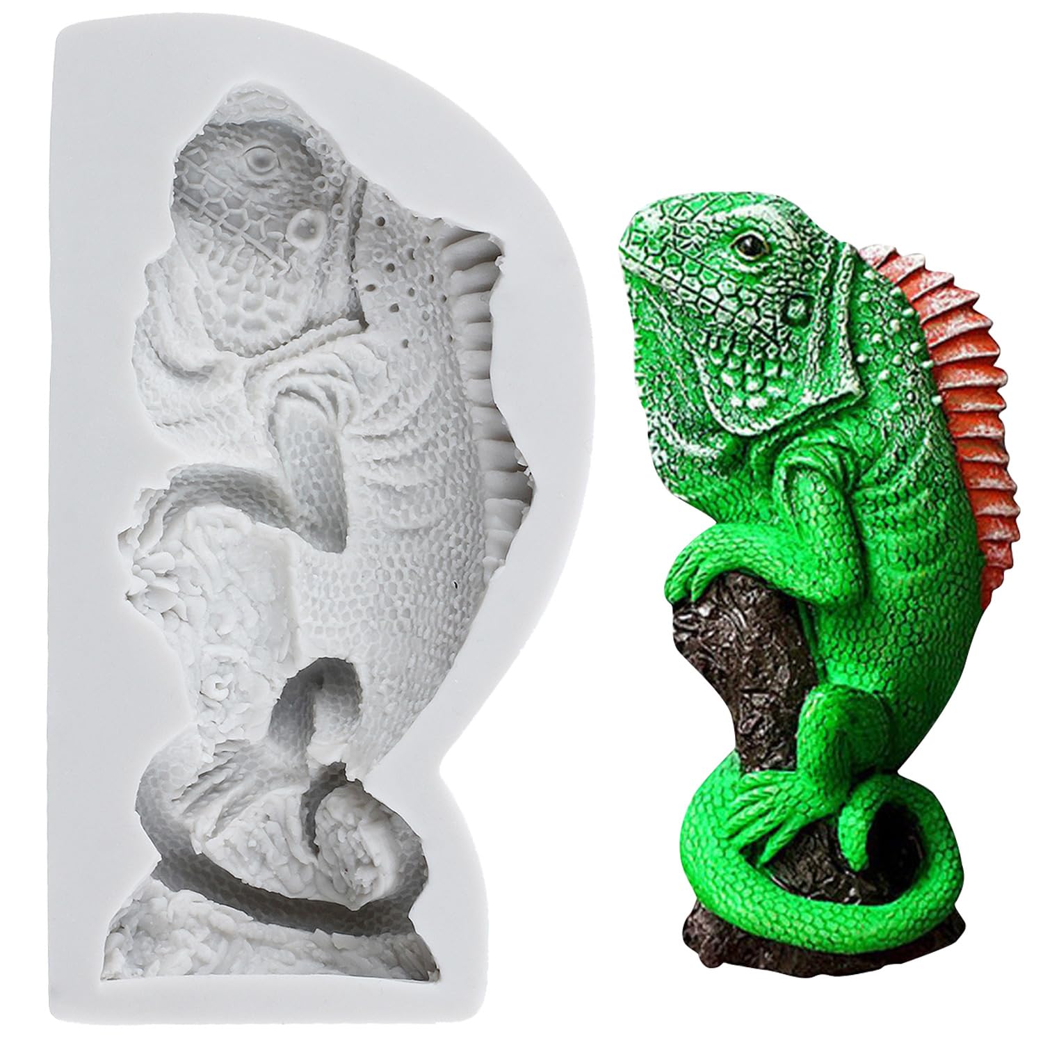 Sijiangmold Crocodile Silicone Mould Animal Fondant Moulds for Cake Decoration Chocolate Cupcake Topper Polymer Clay Candy Gum Paste