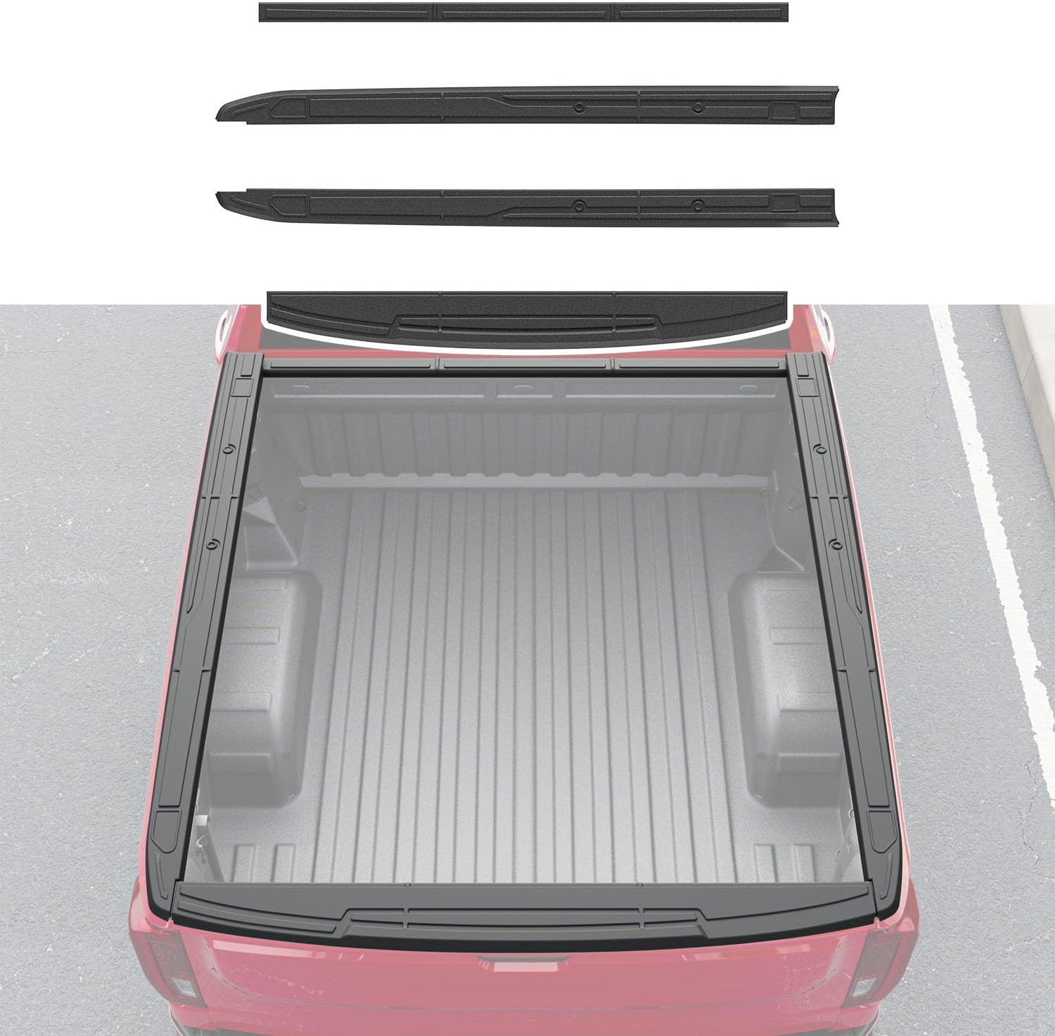 5.8FT Truck Bed Rail Cap Compatible with 2019-2026 Chevy Silverado GMC Sierra 1500 Bed Rail Covers Protector Replacement for 2019-2026 Chevy Silverado 1500 Accessories