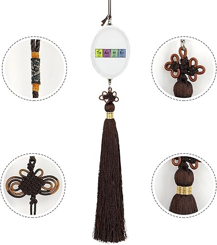 Miniatura 3 de Science Teacher Chemical Elements Cute Car Pendant Mirror Hanging Accessories Decor Lucky Glass Ornament Ellipse
