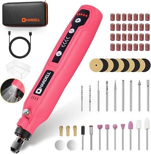 Miniatura 3 de HARDELL Mini herramienta rotativa inalámbrica y 230 accesorios de herramientas rotativas