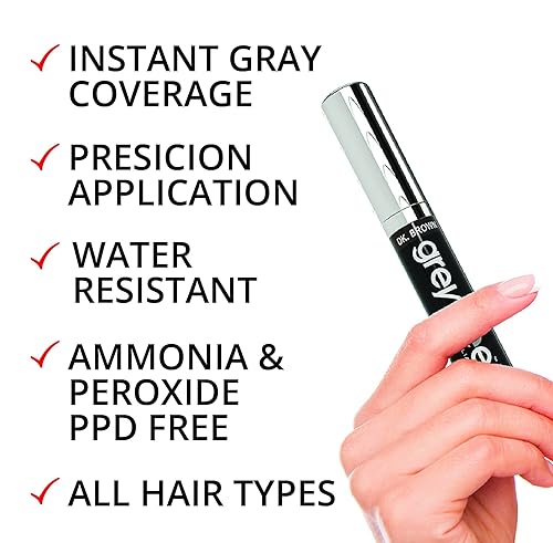Retoque de raíz, color temporal del cabello para cubrir las líneas capilares grises, cejas, bigote y barbas Greyfree 2 PACK (AUBURN)