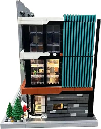 General Jim's Edificio de oficinas del centro de 3 pisos 3828 piezas Streetview City Modular Building Block Brick MOC Modelo o juego con accesorios