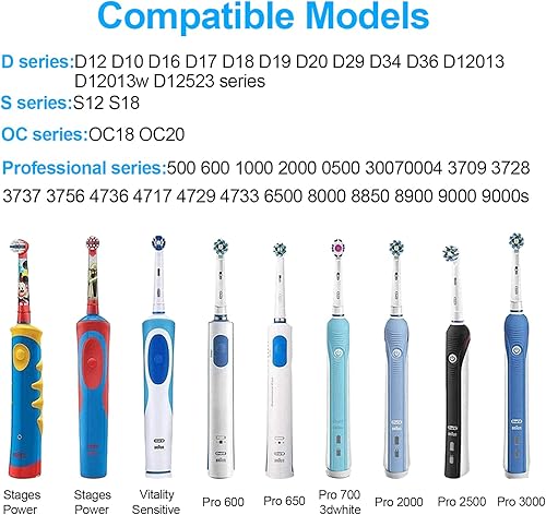 Miniatura 2 de para Braun Oral-b Adaptador de cargador de cepillo de dientes eléctrico para Oral-B Modelo 3757 Cable de alimentación de repuesto de carga inductiva