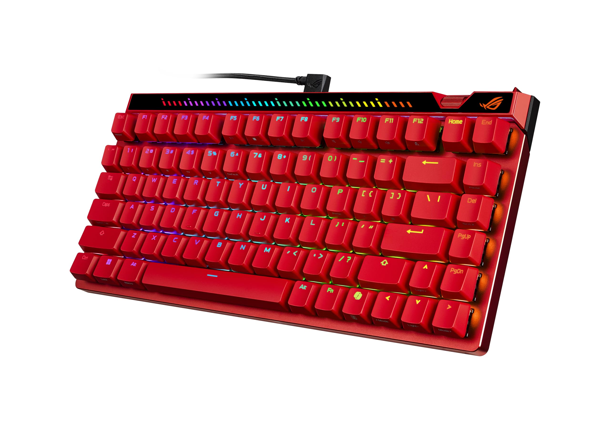 ASUS ROG Falchion Ace 75 HE - Tastiera da gioco analogica cablata/effetto Hall - 75% TKL, USB, interruttore magnetico HFX V2 hot swappable, trigger rapido, polling 8KHz, keycap PBT, custodia per il