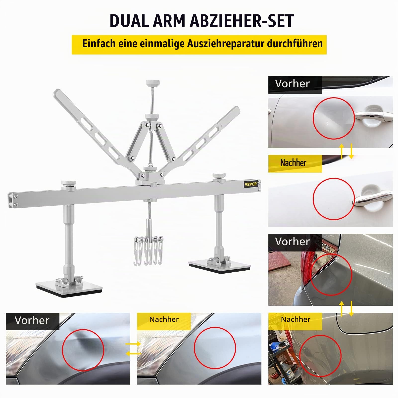 VEVOR 750mm Dent Puller Lackfreies Reparatur Dellen Reparaturset