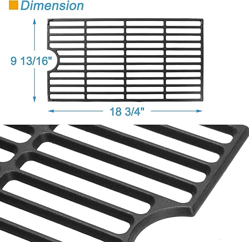 Miniatura 4 de BBQration Kit de repuesto para Kitchen Aid 720-0745 740-0780 720-0745B 720-0745A 720-0745D, rejillas de cocción de hierro fundido, quemadores y
