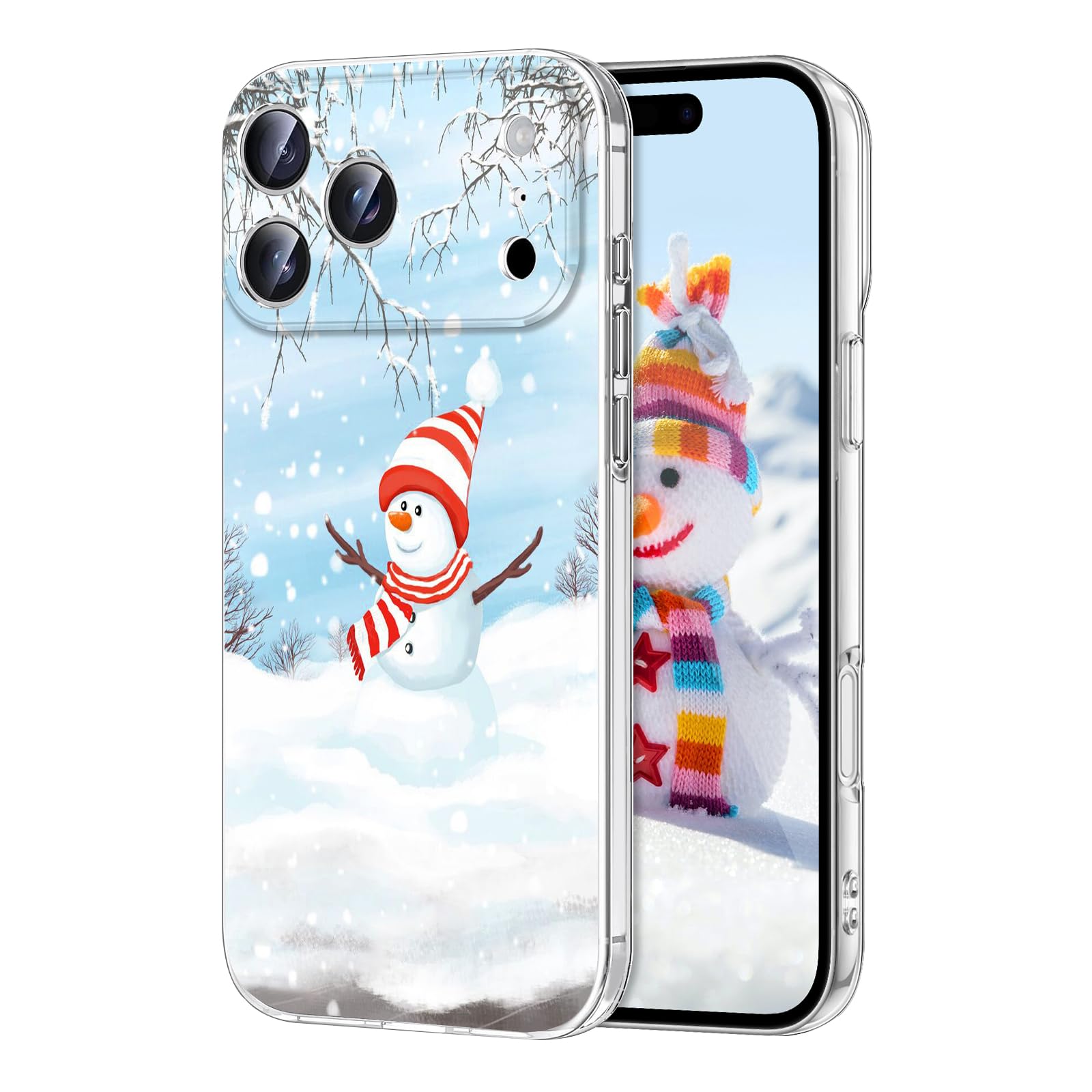 for iPhone 17 Pro Max Christmas Case Cute Shockproof Series Anti-Yellow Soft TPU Bumper Protective Cover for Women